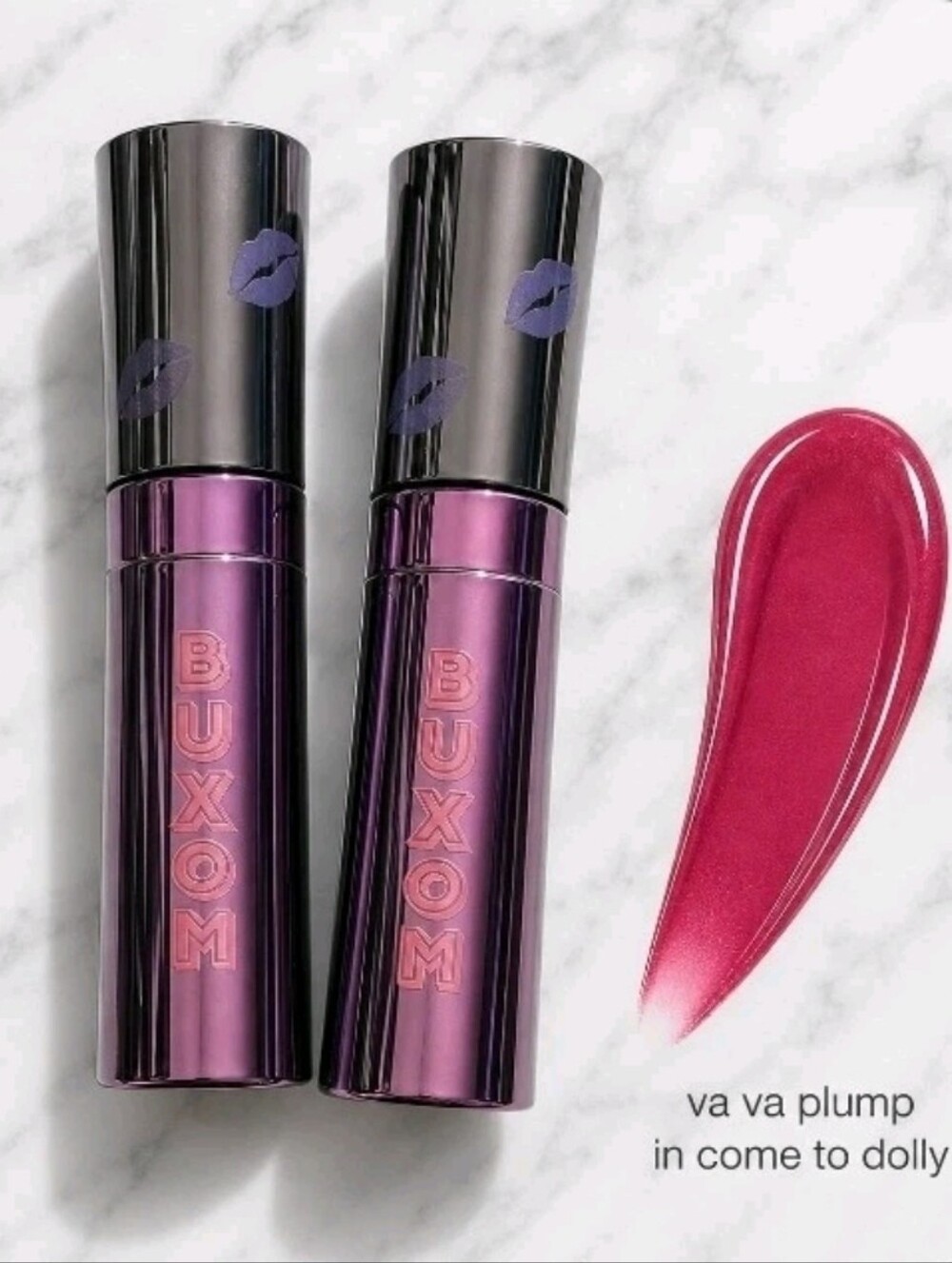 2 Buxom COME TO DOLLY Va-Va- Plump Shiny Liquid Lipsticks 2.3ml/0.08 oz each